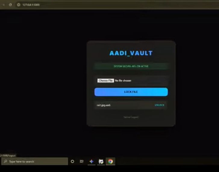 Aadi-Vault: AI-Powered Local Security Station – screenshot 3