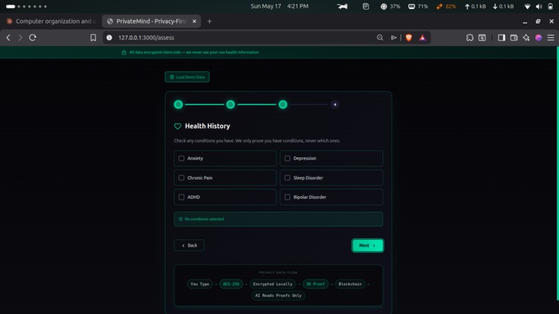 PrivateMind — Privacy-First AI Mental Health Advisor – screenshot 4