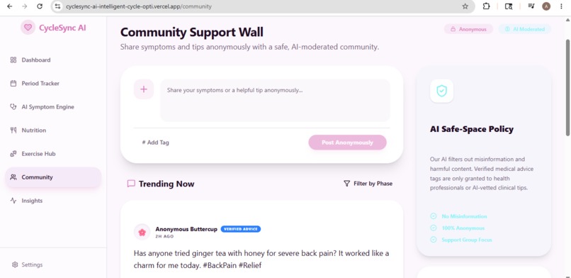 CycleSync – screenshot 2