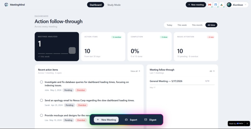 MeetingMind – screenshot 2