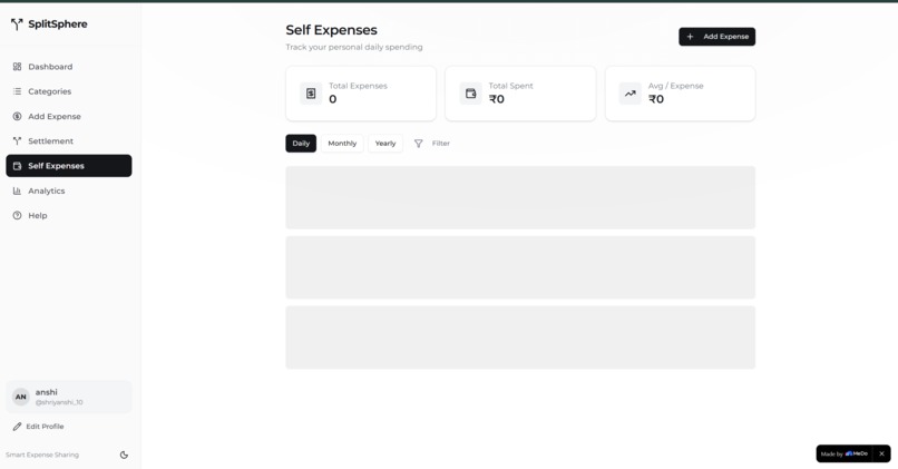SplitSphere — Smart Expense Sharing – screenshot 4