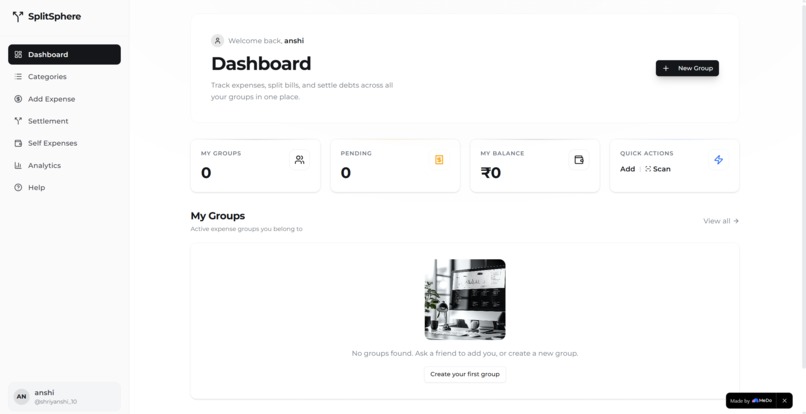 SplitSphere — Smart Expense Sharing – screenshot 3