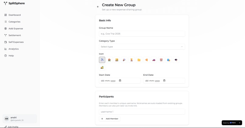 SplitSphere — Smart Expense Sharing – screenshot 5