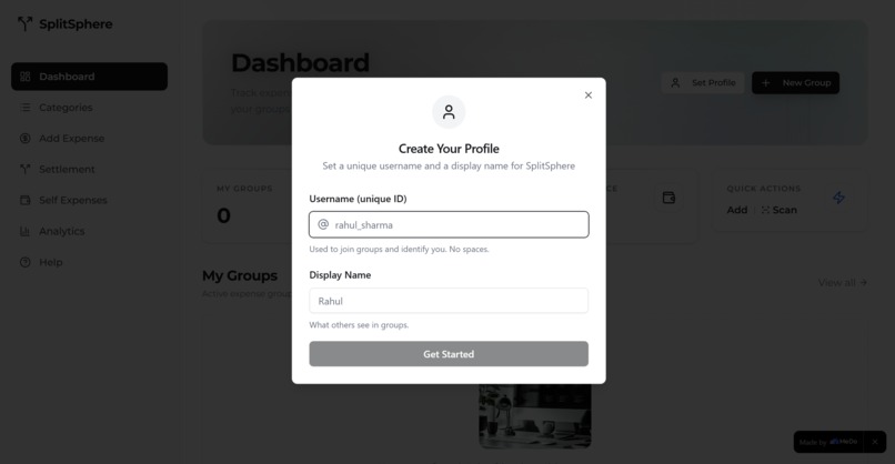 SplitSphere — Smart Expense Sharing – screenshot 2