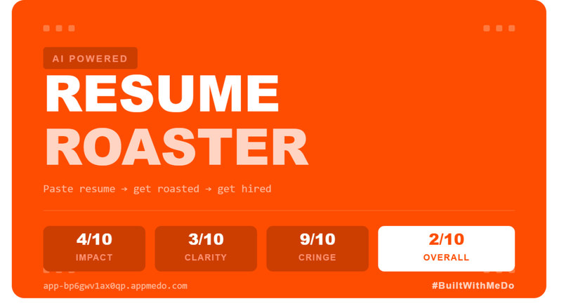 AI Resume Roaster & Rebuilder – screenshot 1