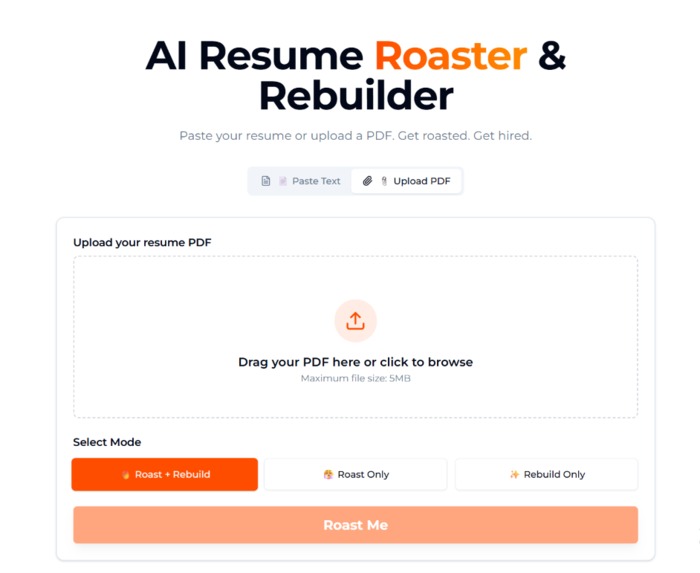 AI Resume Roaster & Rebuilder – screenshot 3