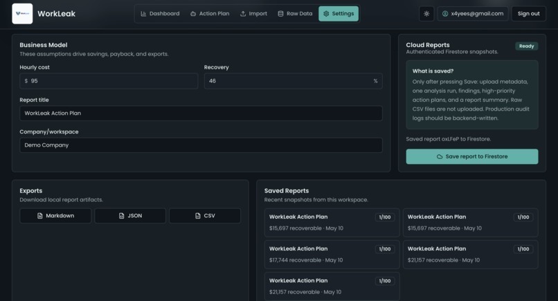 workleak – screenshot 1