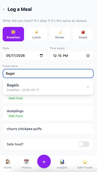 ARFID Meal Tracker – screenshot 2