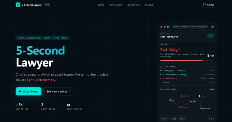5-Second Lawyer - AI Legal Risk Agent – screenshot 1
