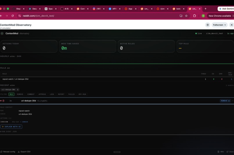 ContextMod — Devvit port of FoxxMD's PRAW mod bot – screenshot 1