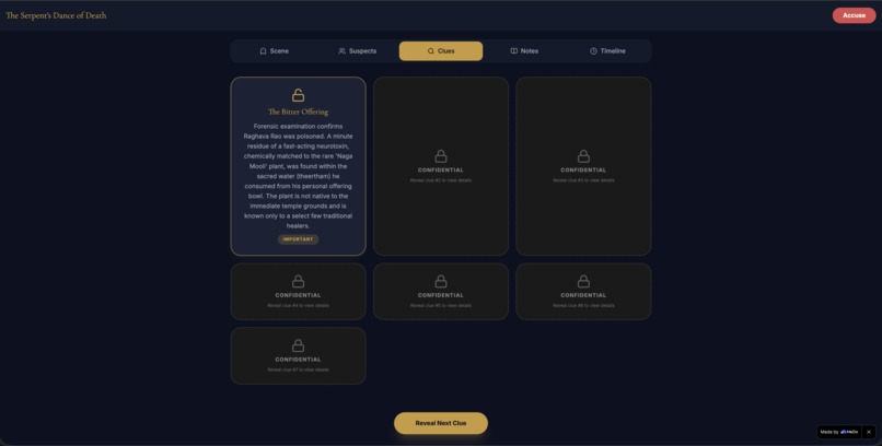 Whodunit AI: AI-Powered Interactive Murder Mystery Generator – screenshot 6