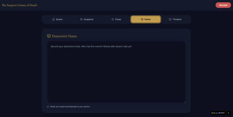 Whodunit AI: AI-Powered Interactive Murder Mystery Generator – screenshot 7