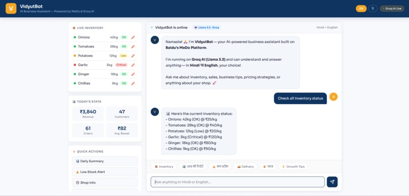 VidyutBot – AI Business Assistant for Everyone – screenshot 4