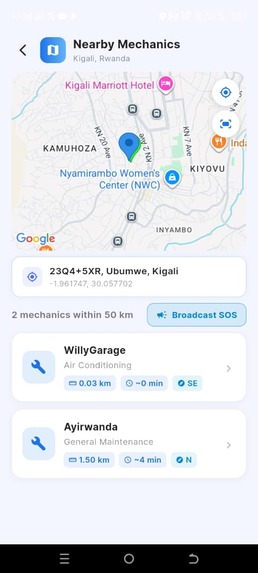 AI-Based Roadside Assistance Mobile Application. – screenshot 3