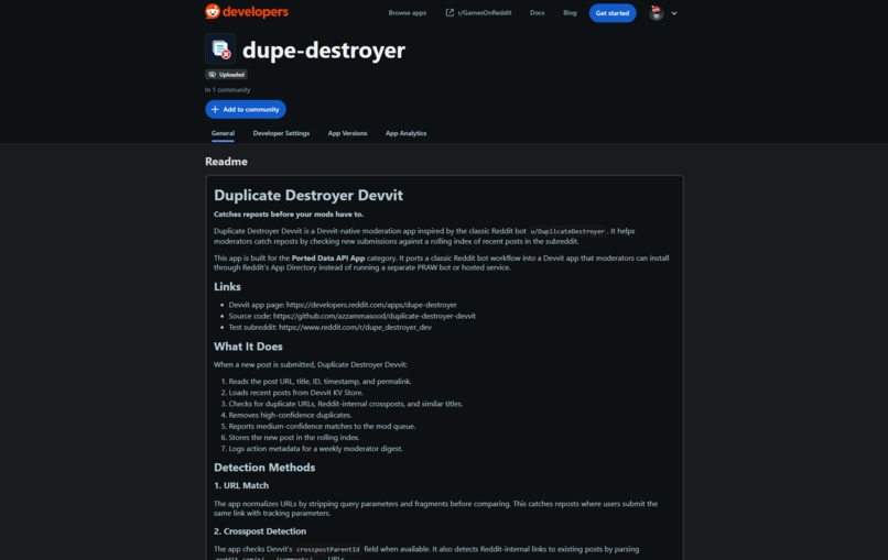 Duplicate Destroyer Devvit – screenshot 5