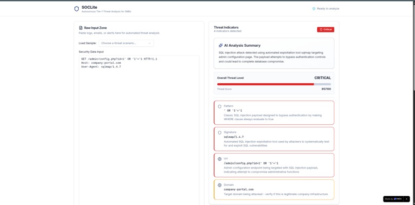 SOCLite – screenshot 1