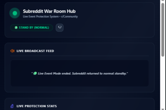 Subreddit War Room: Live Event Mod Mode