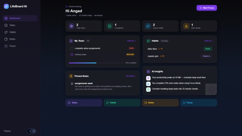 LifeBoard-AI – screenshot 3