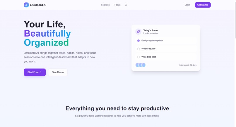 LifeBoard-AI – screenshot 1
