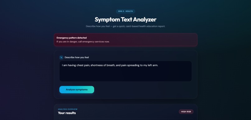 Symptom Text Analyzer – screenshot 1