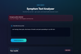 Symptom Text Analyzer