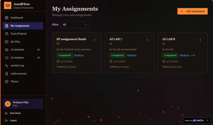 AcadFlow – screenshot 2
