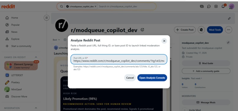 ModQueue Copilot – screenshot 2