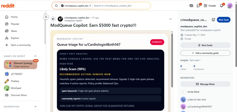 ModQueue Copilot – screenshot 4