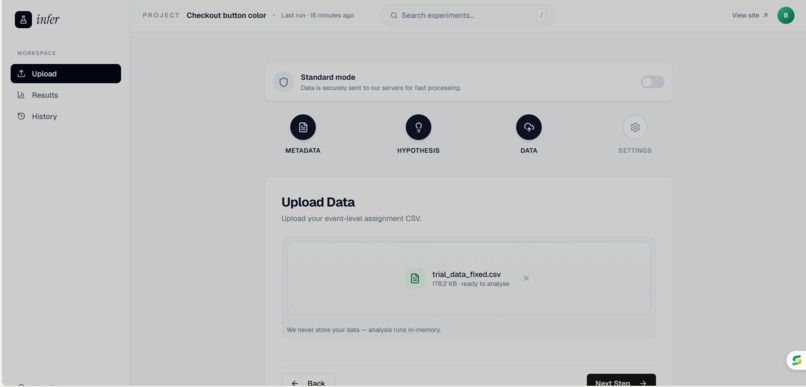 Infer - AI-Powered A/B Testing & Causal Inference Platform – screenshot 1