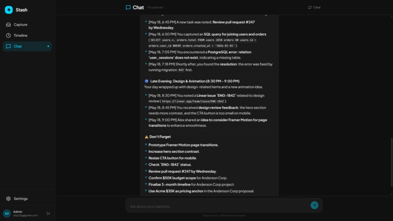 Stash : Paste Anything. Find Everything. Replay Your Day. – screenshot 4