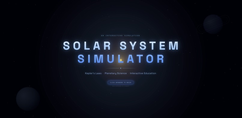 Interactive Solar System Simulator – screenshot 1