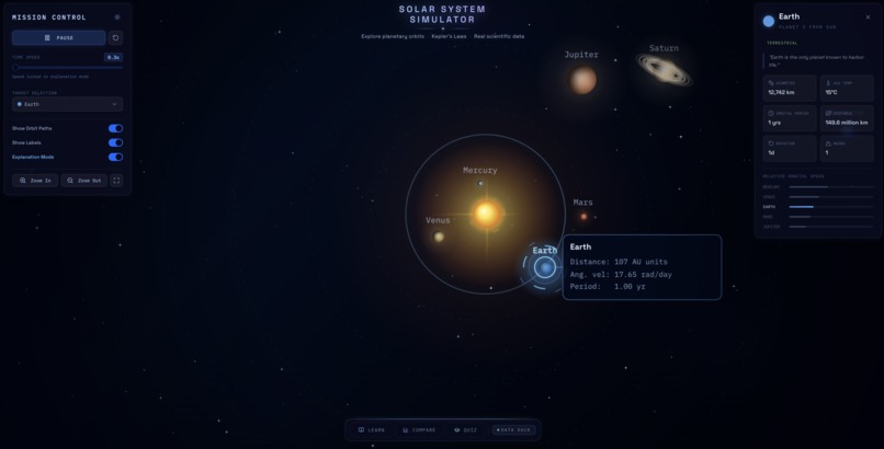 Interactive Solar System Simulator – screenshot 6