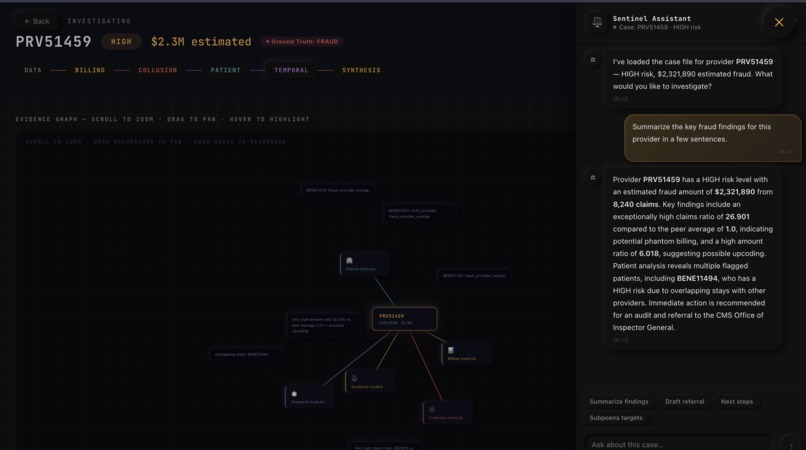 Sentinel: Multi-Agent Fraud Investigation System – screenshot 10