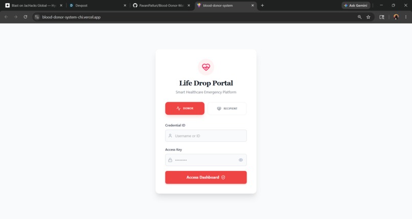 Blood Donor Matching System – screenshot 1