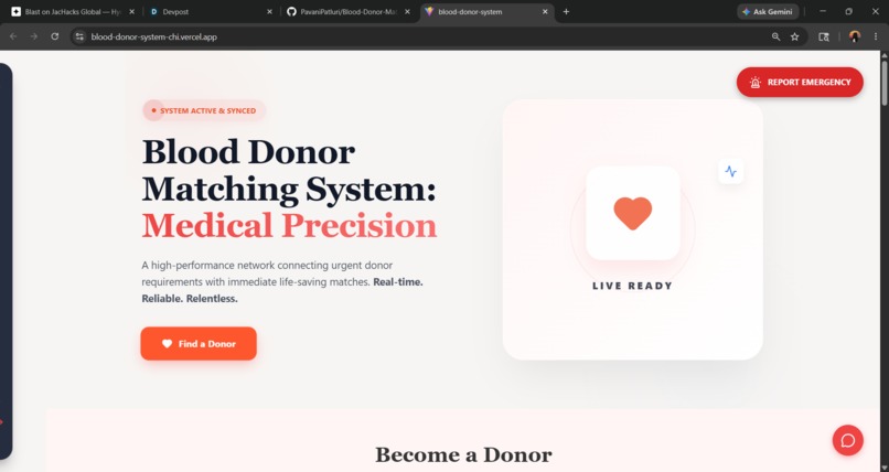 Blood Donor Matching System – screenshot 2