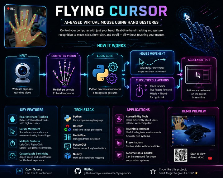 Flying Cursor: AI-Powered Virtual Mouse – screenshot 2