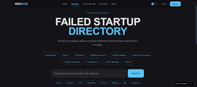REEBASE – screenshot 2