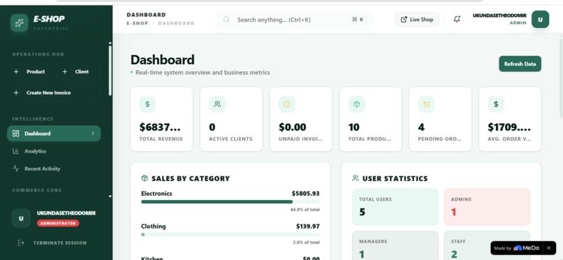 e-shop – screenshot 4