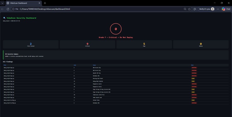VibeScan — AI-Generated Code Security Scanner – screenshot 3