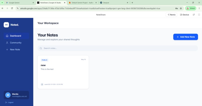 NOTED. – screenshot 1