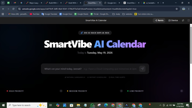 SmartVibe AI Calendar – screenshot 1