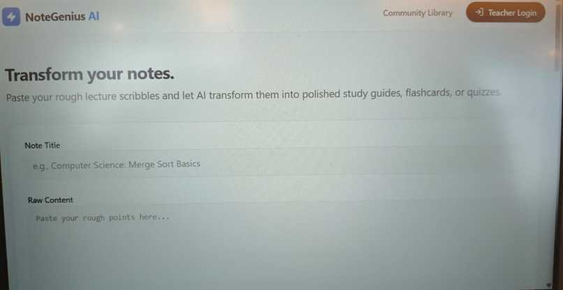 NoteGenius AI – screenshot 1