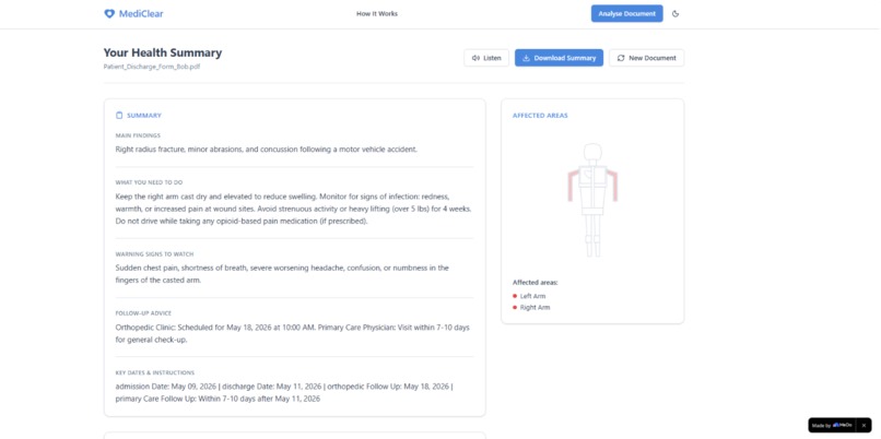 MediClear: Health Document Interpreter – screenshot 2