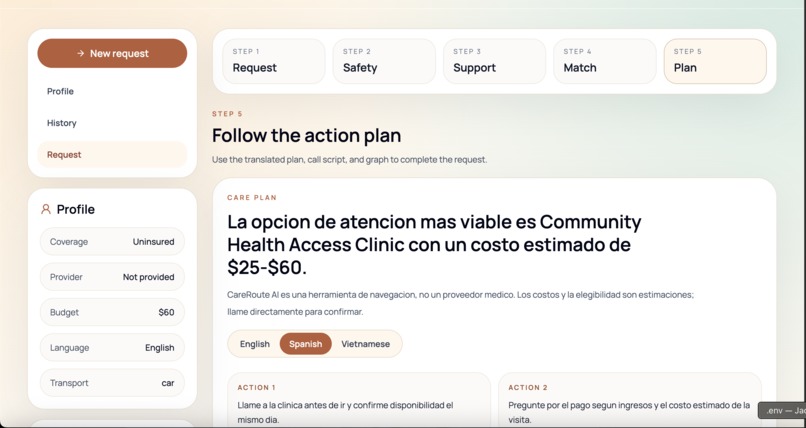 JacCareRoute – screenshot 2