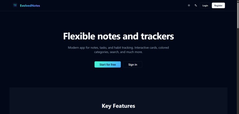 EvolvedNotes – screenshot 2