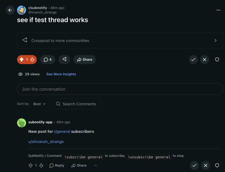 SubNotify – screenshot 2