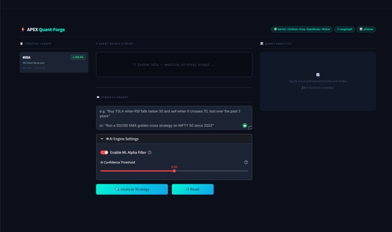  APEX Quant-Forge AI Agent – screenshot 1