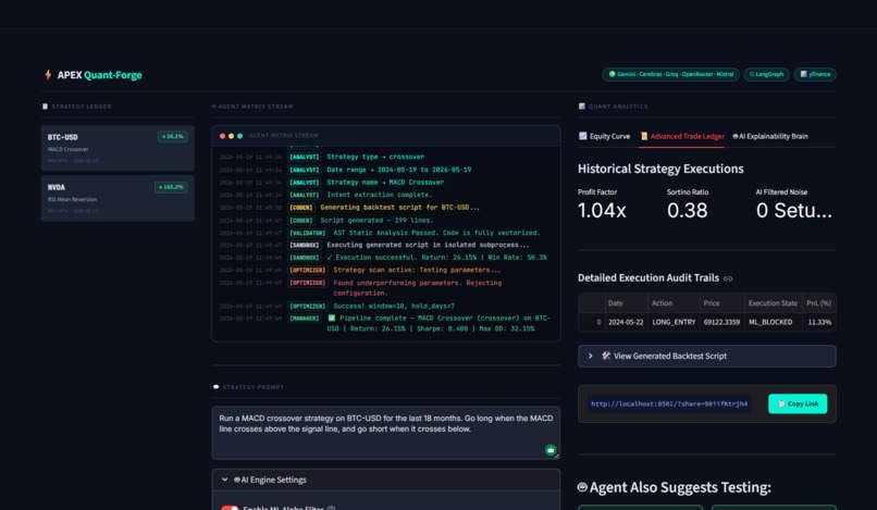  APEX Quant-Forge AI Agent – screenshot 6