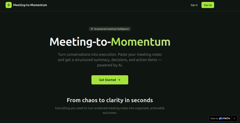 Meeting-to-Momentum – screenshot 2