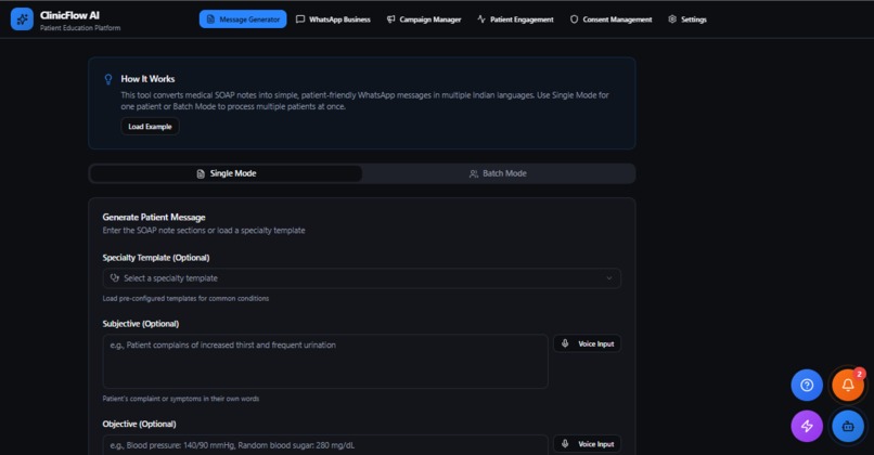 ClinicFlow AI: Turning Doctor's Notes into Patient-Friendly – screenshot 1
